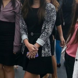 Ann Taylor Loft short sleeve black work dress